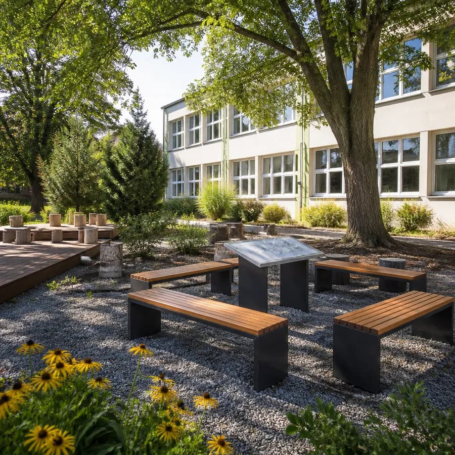 Nowy punkt edukacyjny pod chmurką przy Szkole Podstawowej nr 3 w Wieruszowie