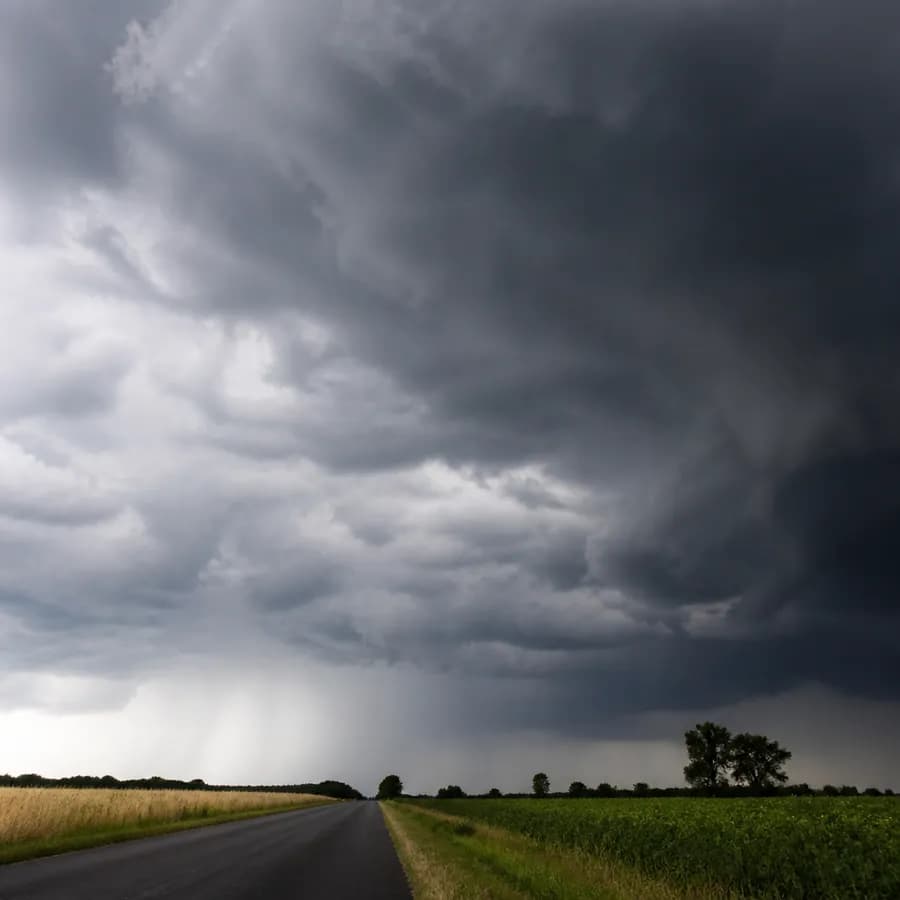 Ostrzeżenie meteorologiczne przed burzami w powiecie wieruszowskim