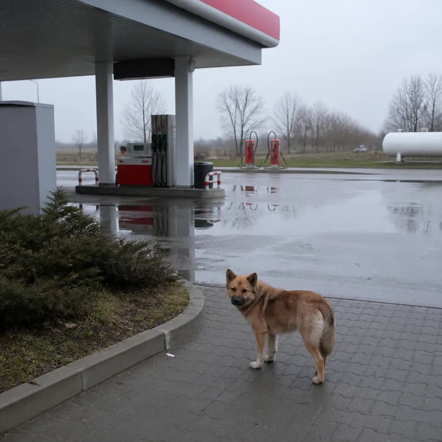 Błąkał się w rejonie stacji paliw w Galewicach. Urząd szuka opiekunów młodego czworonoga