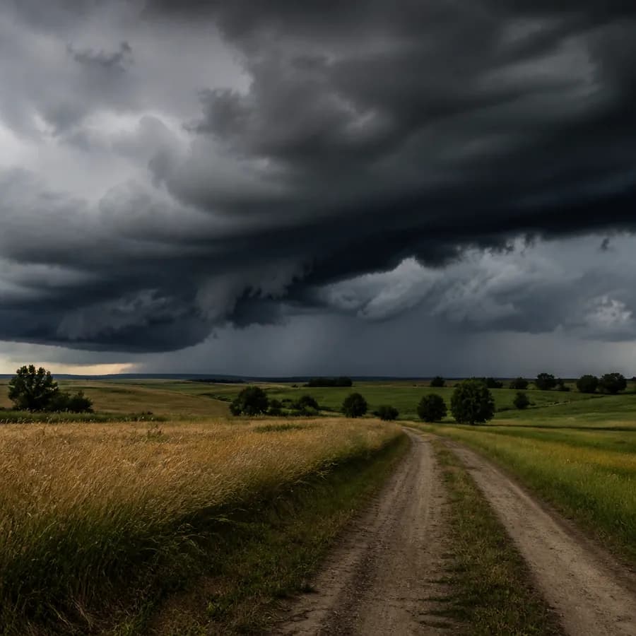 Ostrzeżenie meteorologiczne dla powiatu wieruszowskiego. Nadchodzą burze z silnym wiatrem