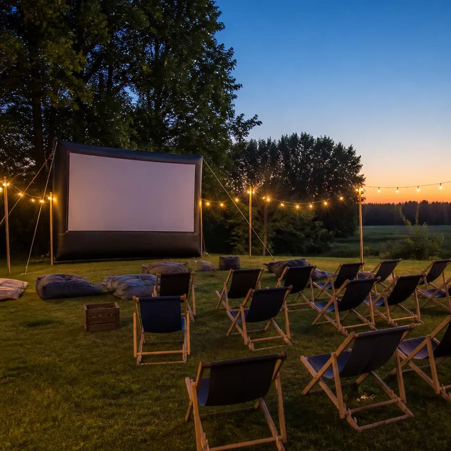 Filmowy seans pod chmurką w gminie Galewice