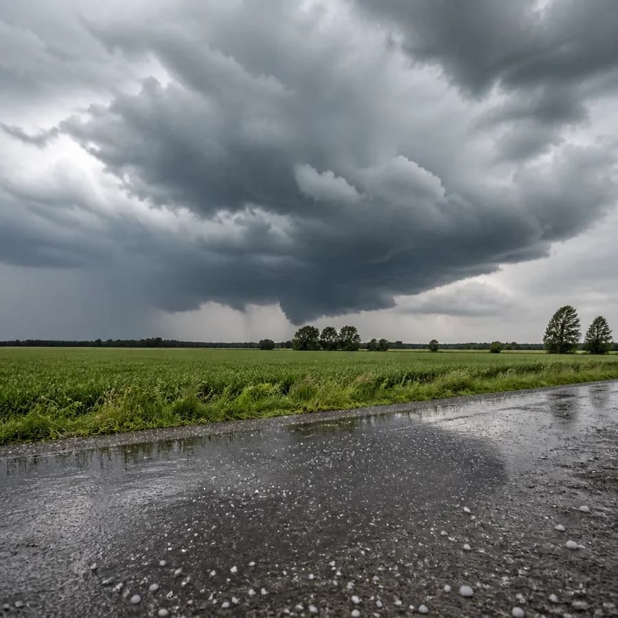 Ostrzeżenie meteorologiczne dla powiatu wieruszowskiego. Możliwy grad i porywisty wiatr